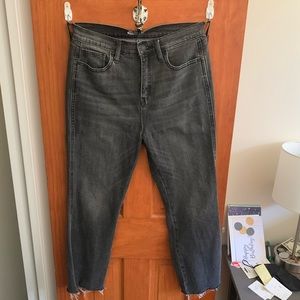 *SALE* Dark Gray/Black Ankle Cropped Flare Jeans